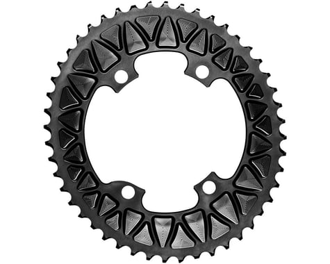 Absolute Black Premium Oval Road Chainrings (Black) (2 x 10/11 Speed) (110mm Shimano Asym. BCD) (Outer) (48T)